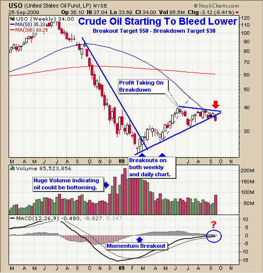 Crude Oil USO Trading Newsletter
